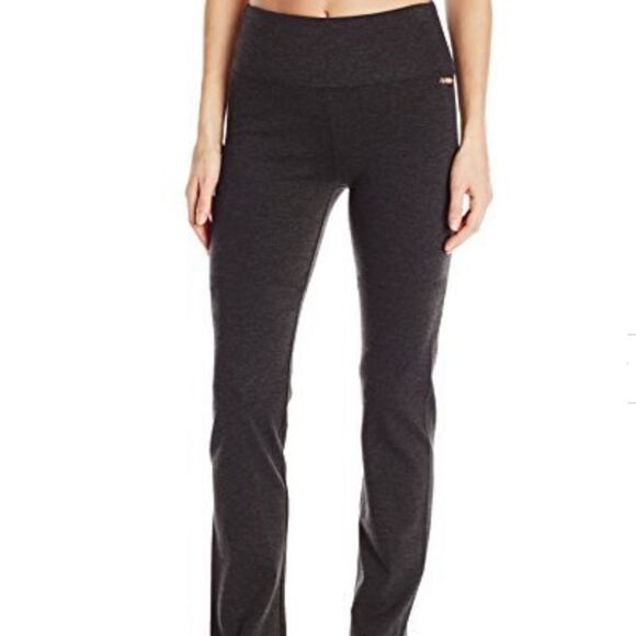 Calvin Klein Performance Compression Waist Straight Leg Pants Noir Heather - Picture 1 of 5